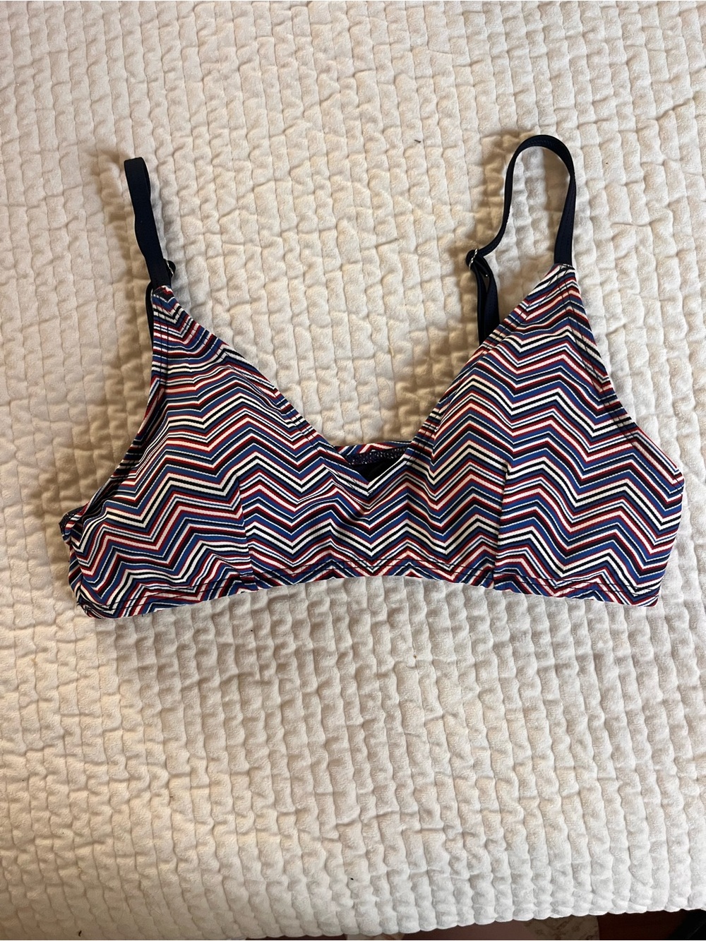 Tommy Hilfiger Chevron Bikini Top - Navy, Red, White